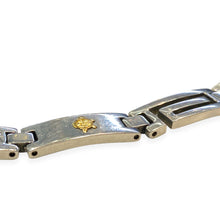 Charger l&#39;image dans la galerie, Bracelet style bracelet de montre argenté gouvernail doré
