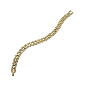 Gold vintage spaced rice mesh bracelet from GIGI PARIS