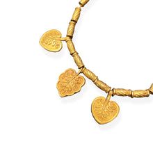 Charger l&#39;image dans la galerie, Collier dorées perles longues pampilles florales
