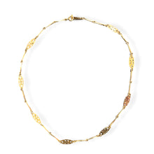 Load the image in the gallery, Thin flat openwork shuttle knit necklace