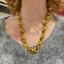 Load the image in the gallery, Imposing stylized 8 mesh necklace