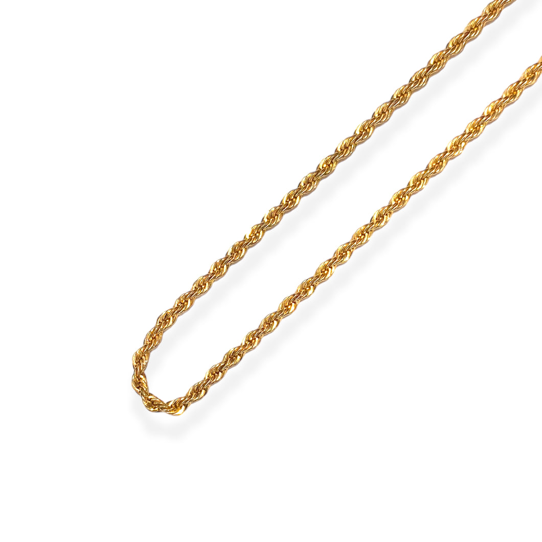 Collier sautoir maille corde