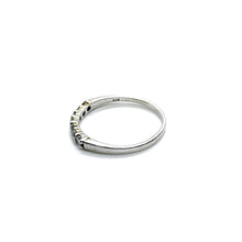 Load the image in the gallery, Vintage silver ring with 7 diamonds from GIGI PARIS