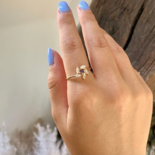 Load image into Gallery viewer, Gold plated red heart flower ring From GIGI PARIS