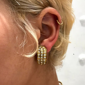 Full diam golden hoop earrings