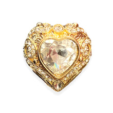 Load image into Gallery viewer, Incredible maxi heart ring all in white diamonds