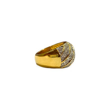 Load the image in the gallery, Incredible maxi ring all paved with diamonds