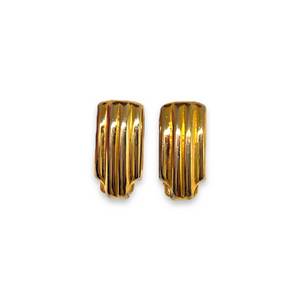 80s golden baguette earrings