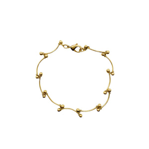 Bracelet doré fin petites perles dorées vintage de chez GIGI PARIS