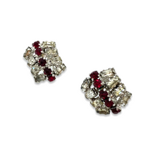 Load image into Gallery viewer, Splendours vintage red and white diamonds from GIGI PARIS