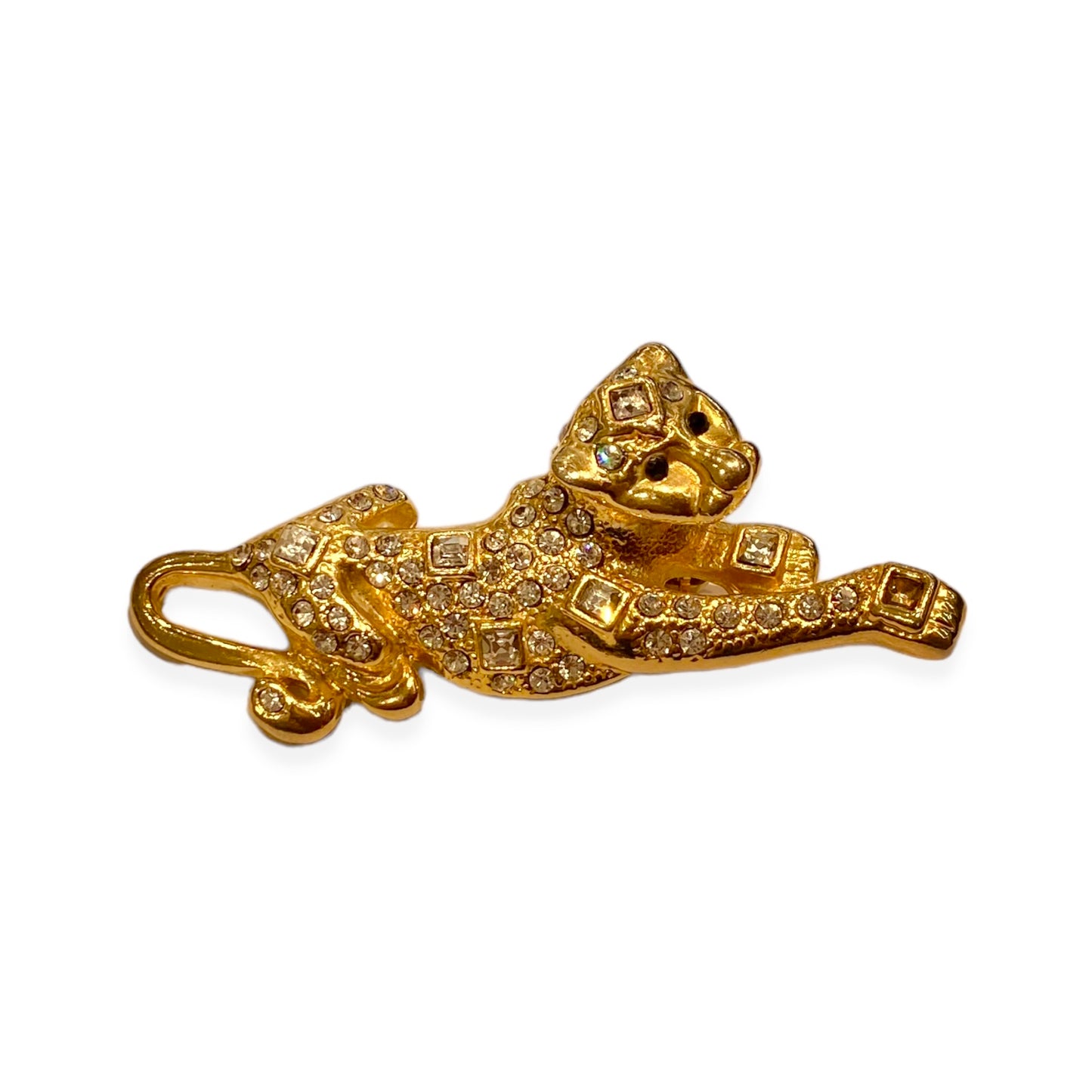 Sublime Vintage Diamond Roaring Cheetah Brooch