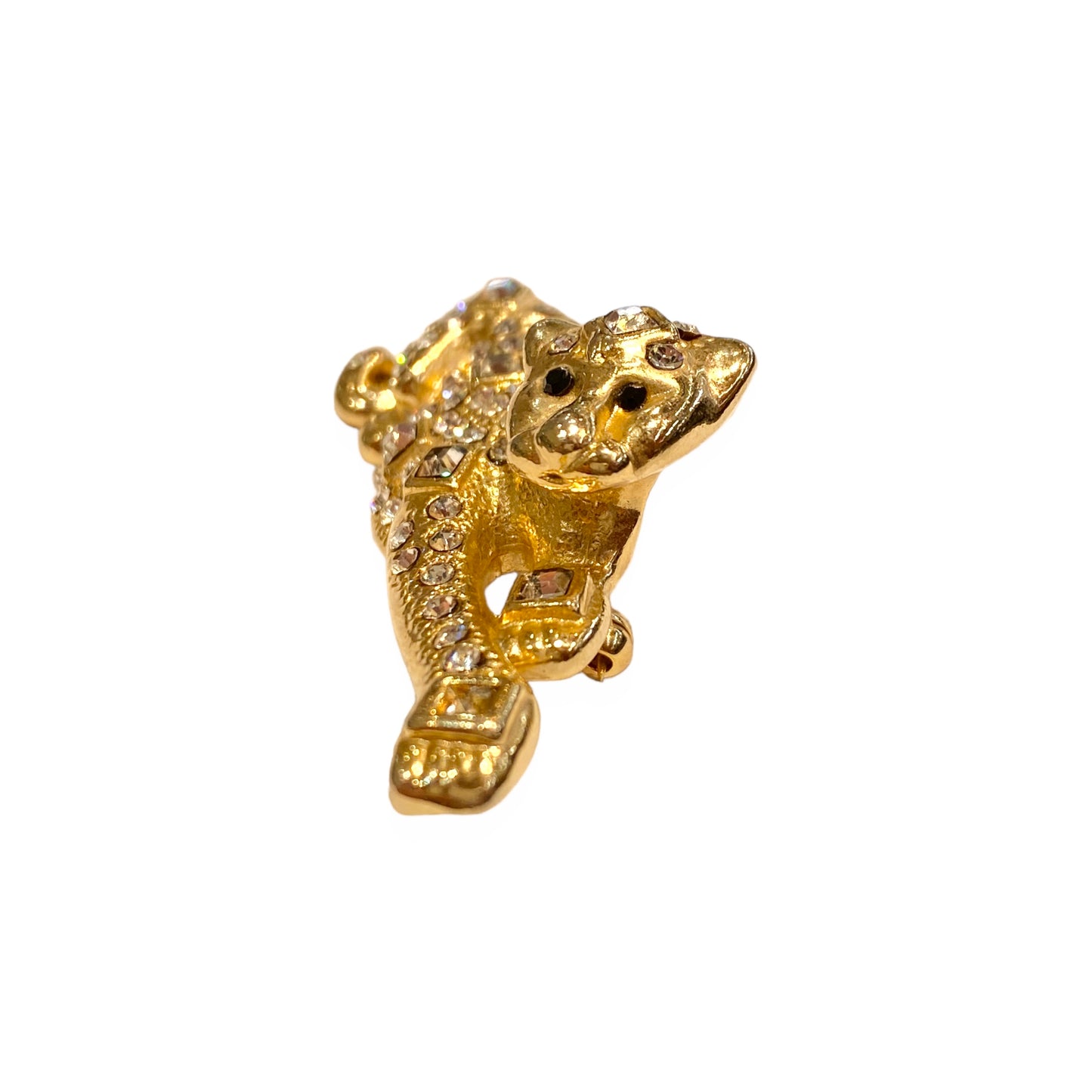 Sublime Vintage Diamond Roaring Cheetah Brooch