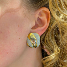 Load the image in the gallery, Sublime 80s gold and glitter earrings