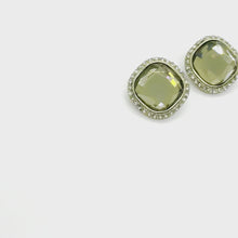 Load and play video in Gallery viewer, All cushion cut diamond earrings and pavé line