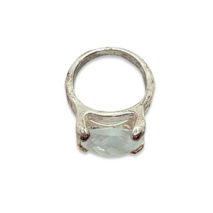 Imposing vintage transparent stone ring from GIGI PARIS
