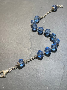 Bracelet chapelet bleu