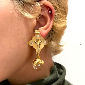 Rococo little love dangling earrings