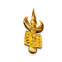 Load image into Gallery viewer, Golden tribal brooch