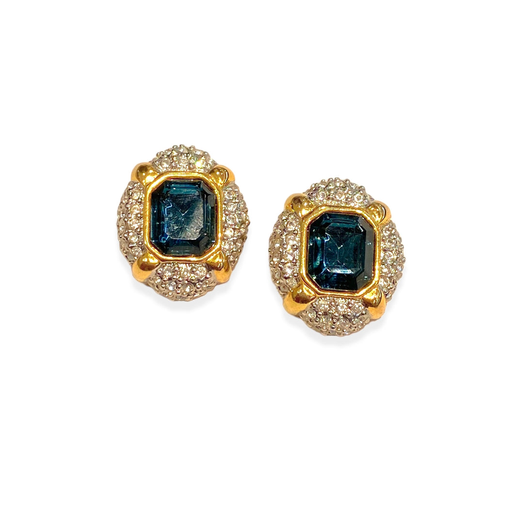 Boucles saphirs pavés