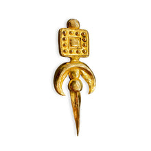 Load image into Gallery viewer, Golden tribal brooch