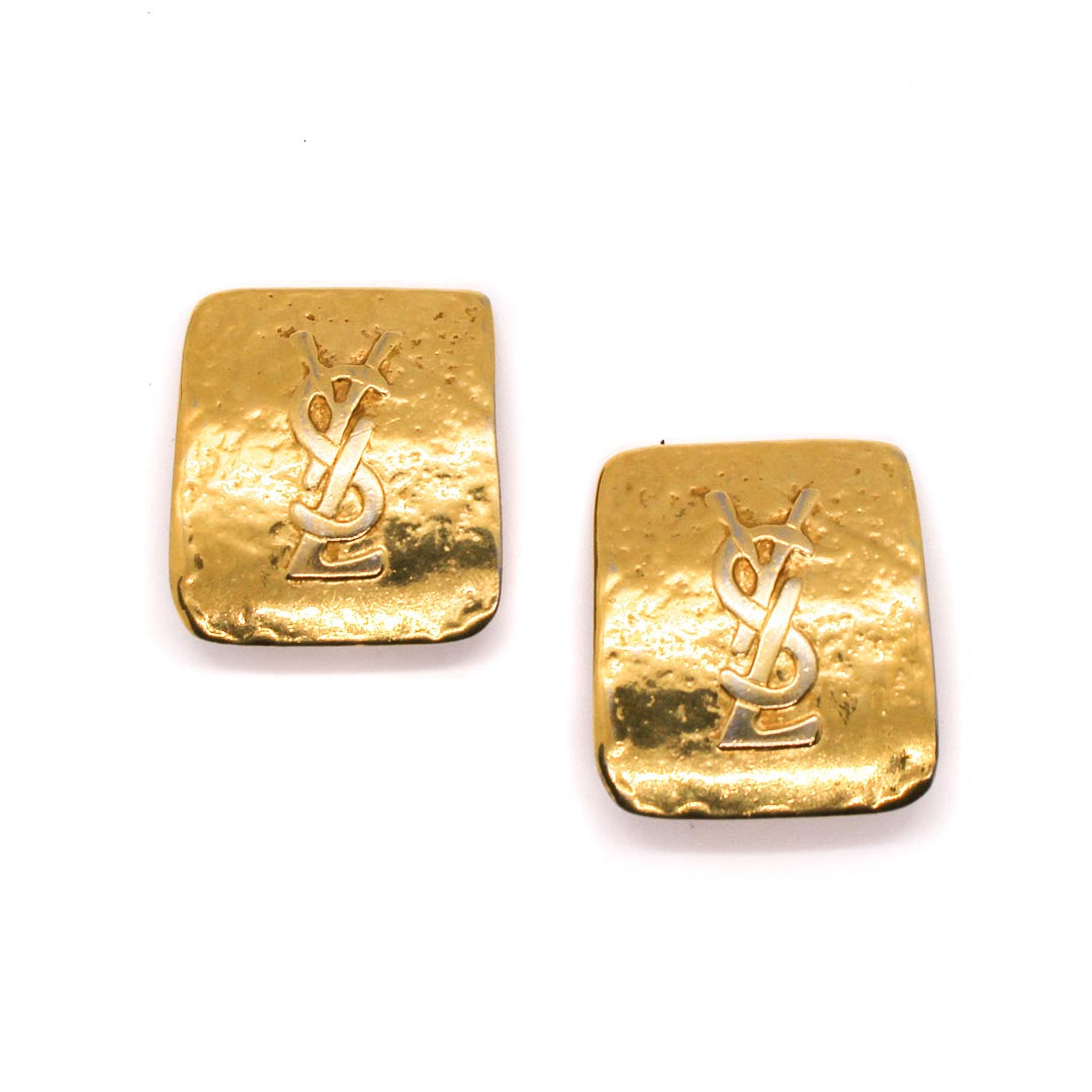 Boucles carrées logotypées Yves Saint Laurent