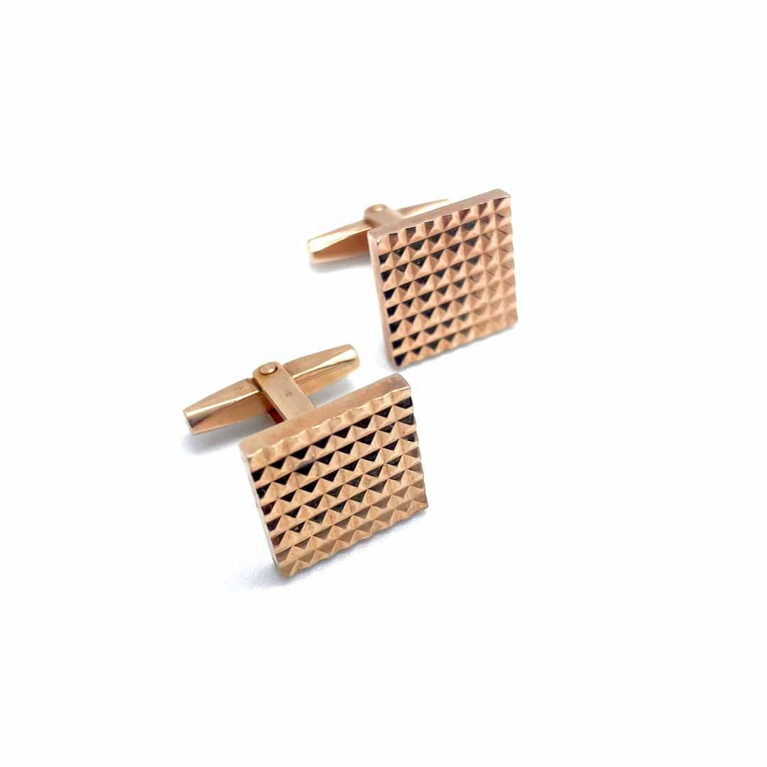 Boutons de manchette rose gold vintage de chez GIGI PARIS