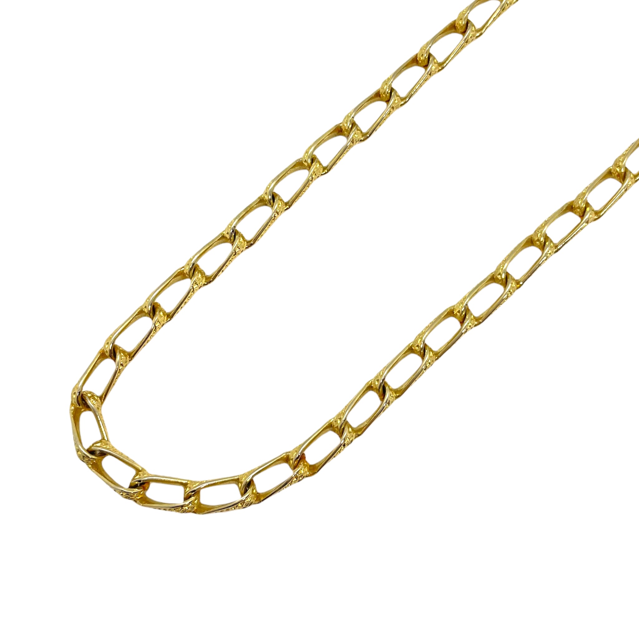 Collier doré maille cheval torsadée frappée vintage de chez GIGI PARIS
