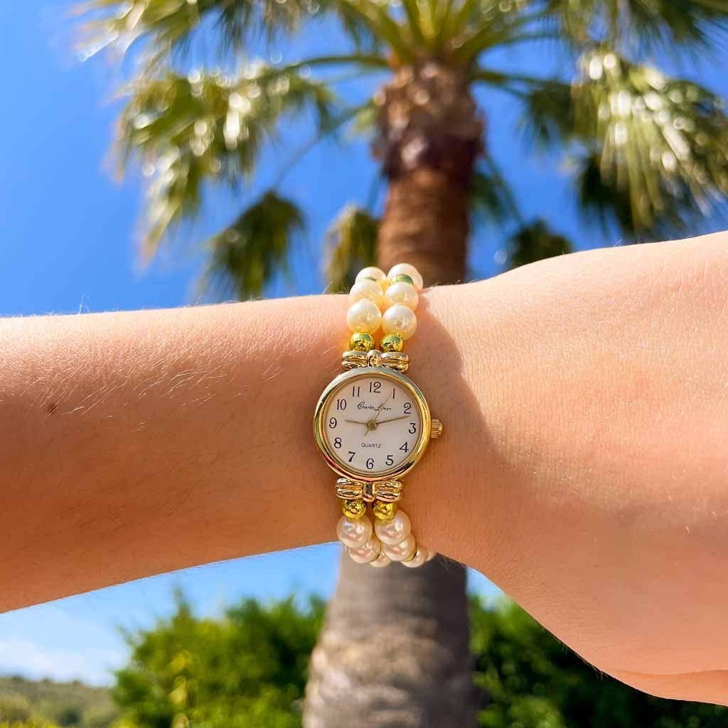 Montre bracelet double à perles vintage de chez GIGI PARIS