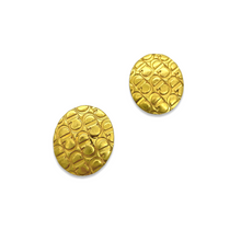 Load the image in the gallery, Oval Christian Dior Vintage monogram earrings from GIGI PARIS