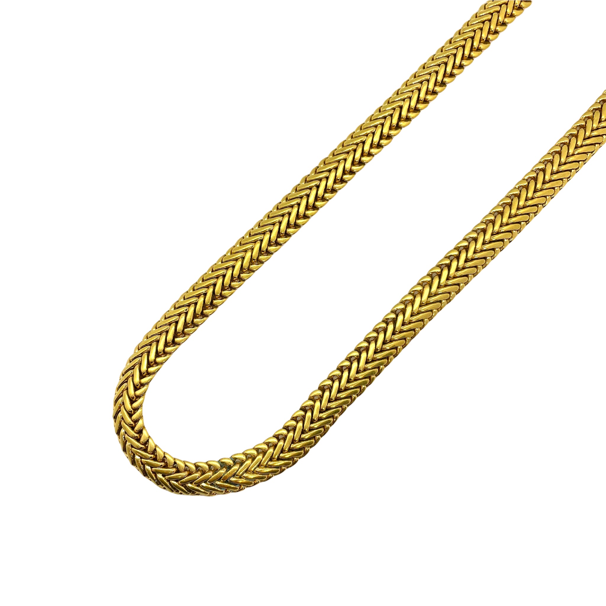 Collier doré maille serpent tressée vintage de chez GIGI PARIS